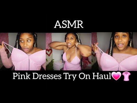 [ASMR] #Pink Dresses Try On Haul 🛍👚👗 #barbiemovie