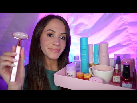 ASMR / Spring Spa & Pampering During A Thunderstorm (layered sounds, skincare) 🌸
