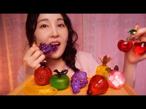 🍓🍎 유리과일 AI? 난 진짜야 😎｜eating sounds asmr