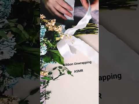 Ribbon Unwrapping #ASMR #asmrlikeasandbox #triggersforsleep #relax #driedflowers