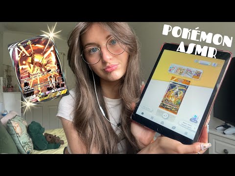 ASMR Opening Triumphant Light Pokémon TCGP packs⚡️(whispers, screen tapping)