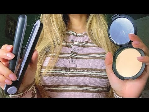 ASMR Doing Your Fake Makeup & Hair (Personal Attention) RP