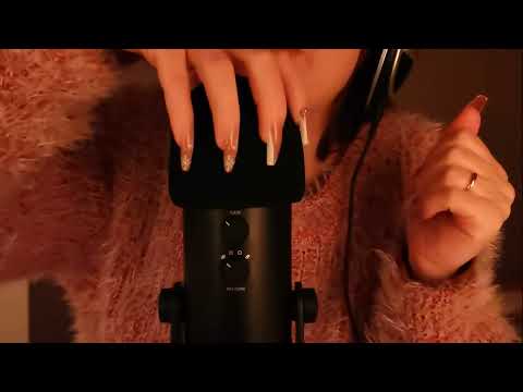 Ultra Relaxing ASMR Scalp and EAR Massage for Sleep 😴Mic Scratching, Rubbing, Visuals | Whispering