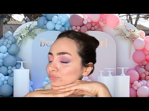 ای اس ام آر / اگه برم مراسم تعیین جنسیت بچه چه مدلی آرایش میکنم /asmr doing gender reveal makeup