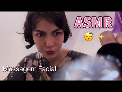 ASMR - MASSAGEM FACIAL (Sons na Tela, Câmera Touching)