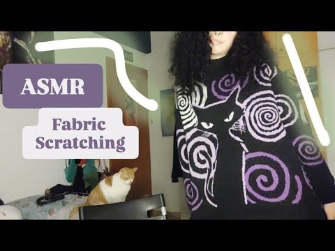 ASMR scratching on my outfit :P | tights, sweater, hand sounds (No talking)