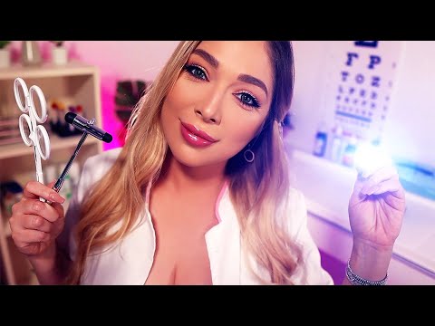 FASTEST ASMR Nurse Check-up, Cranial Nerve Exam, Eye Exam, Barber Shop RP and Makeup Application