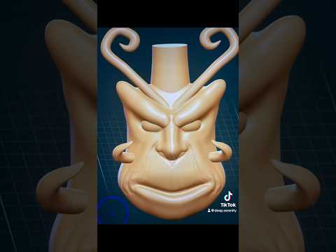 3D sculpted Caterpillar from Alice Madness #3dsculpting #nomadsculpt #3dart #alice