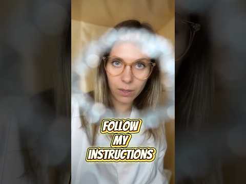 ASMR Follow My Instructions #shorts #asmr #sleepsounds