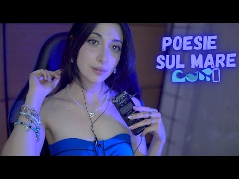 ASMR🌊 LETTURA di POESIE SUL MARE💙(Whispering ~ Onde del Mare in Sottofondo ⚓🐋🪸🐚🐬