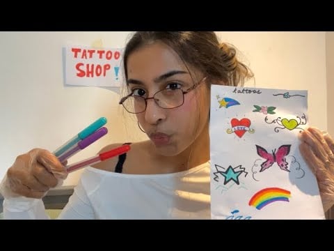 Day 2 ⭐️ tattoo shop roleplay (unprofessional) 🦋ASMR 