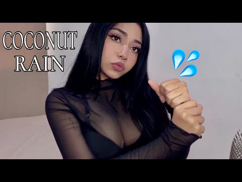 ASMR Coconut Rain 🥥🥥💧💦🫣 #asmrenespañol Relajante.