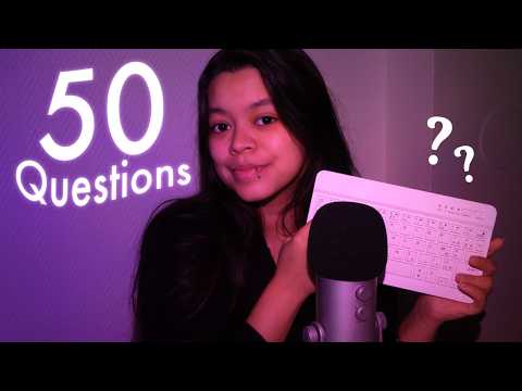 Je te pose 50 Nouvelles Questions 🧐 | INTERVIEW ASMR (clavier, blue yeti, chuchotements...)