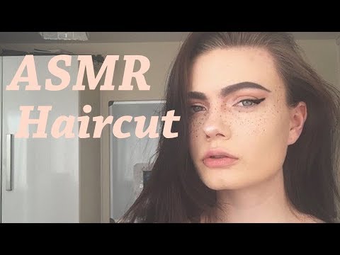 ASMR RELAXING HAIRCUT ROLEPLAY! (Brushing, cutting, water spray sounds, tapping)