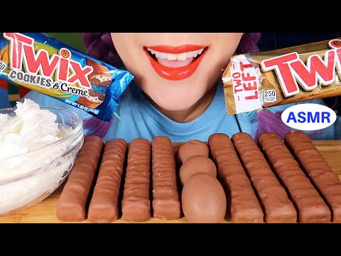 ASMR TWIX COOKIES &CREME, COCONUT CHOCOLATE eating sound |트윅스 쿠키앤크림, 도브 코코넛 초콜렛 먹방 리얼사운드|CURIE.ASMR