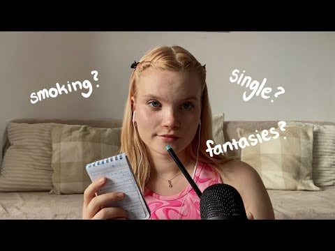 ASMR asking you very personal questions ??? 🧩