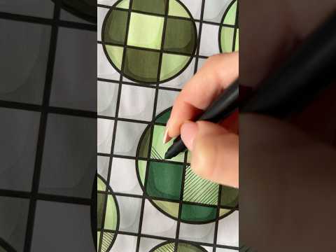 Coloring Thursday💚 #asmrcoloring #colorwithme #coloringpages #coloringforadults #satisfyingpatterns