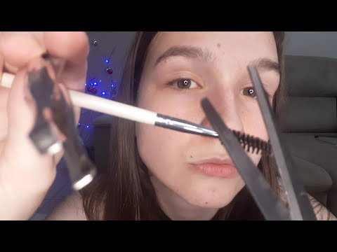 ASMR FAZENDO SUA SOBRANCELHA SUPER RELAXANTE
