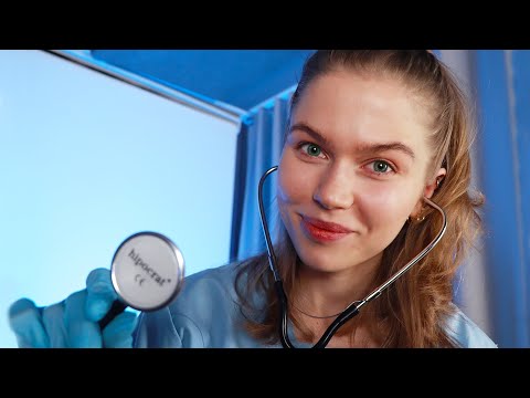 ASMR Night Nurse Liza Checks On You.  Face Exam for Sinus. RP, Personal Attention