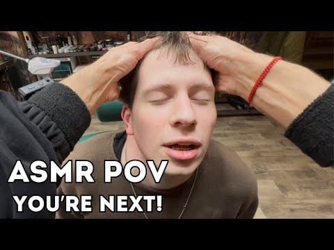 ASMR for Men: Head, Face & Shoulder Massage with Cream & Spring Tool