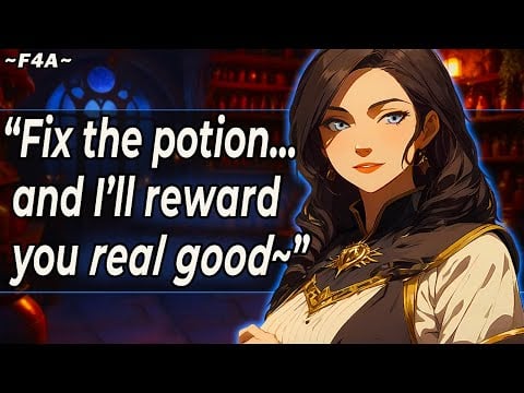 You’ve Fallen for Your Sweet Sorceress Mistress~| Potion Shop Romance | Wholesome | Kisses | F4A