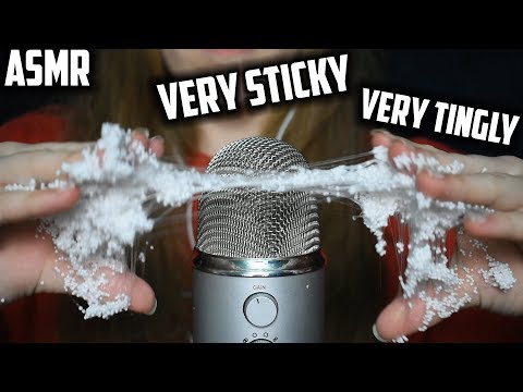 Binaural ASMR ♥ Floam/Crunchy Slime (Very Tingly Ear to Ear Sticky Sounds)