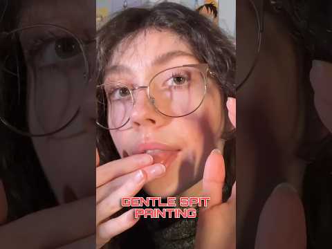 ASMR GENTLE SPIT PAINTING #asmr #shorts #asmrshorts