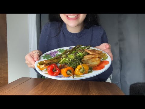 SWEET ROASTED VEGETABLES ASMR *SOFT AND CRUNCHY SOUNDS, NO TALKING*