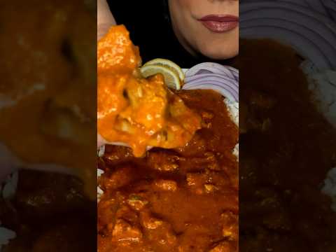 BUTTER CHICKEN & NAAN #asmr #food #indianfood