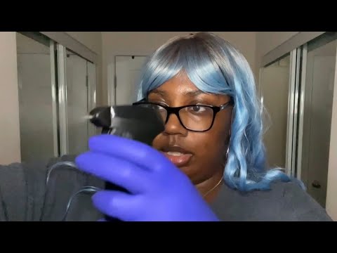 Asmr | Invisble Wet Hair Brushing with Gloves 🧤(Water Spray Triggers and Rambling)