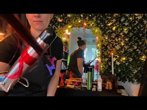 ASMR Hair Appointment | hair, cape, apron sounds, brushing, normal tone small talk