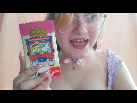 ASMR Animal Crossing Sanrio Amiibo Card Unboxing