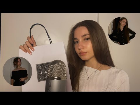 ASMR Try On Haul 👜 (fabric scratching, show & tell, tapping)