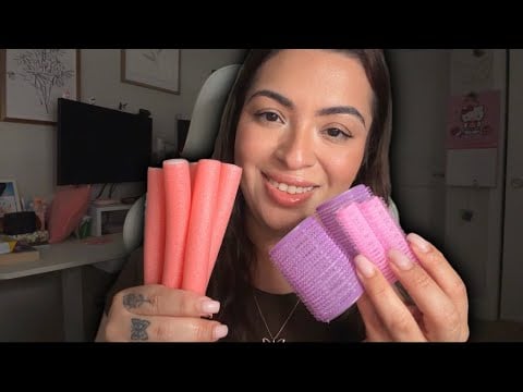 ASMR| Styling your hair with hair rollers 👩🏻‍🦱➰- (personal attention, brushing & spraying) 