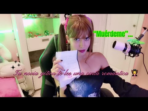 Tu novia gótica te lee algo muy especial⛓ ASMR, cinta americana.