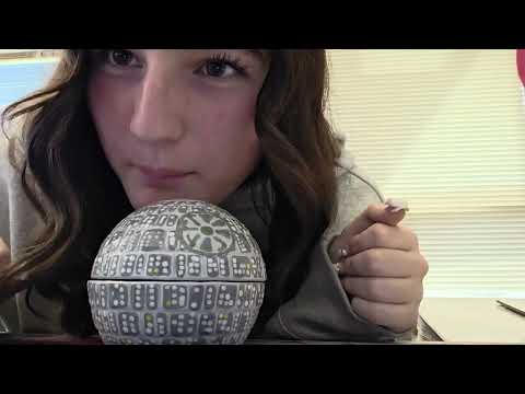ASMR in school (my dad's desk) 
