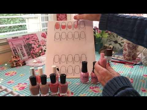ASMR - Making a Nail Polish Sample Book. (Cosmetology Class Roleplay)