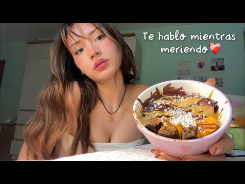 ASMR Muuuuuy Suavecito Te susurro hasta que te duermas ❤️‍🩹 Charlita profunda mientras comemos 🧸