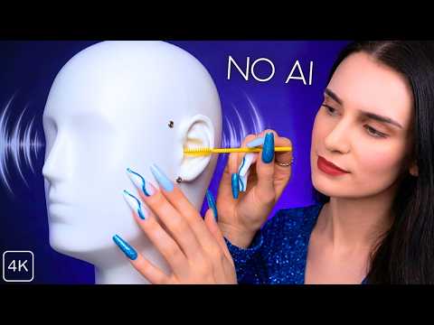 ASMR DEEP Inner Ear Τriggers for Sleep 😴 Mic Scratching , Tapping , Massage etc 💜 No Talking 4K