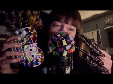 Gummy Bear Mic Cover + Wooden Trigger Boards! (long nail tapping/scratching/ASMR)