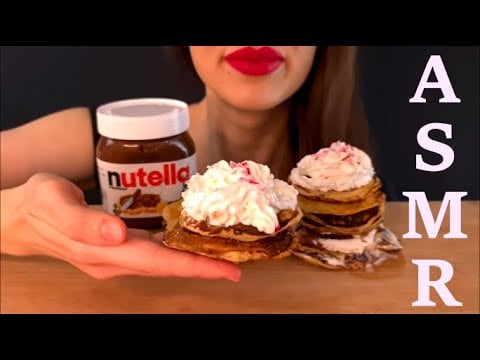 ASMR | Eating Pancakes With Whipped Cream | EATING SOUNDS | No Talking | Lady M. ASMR