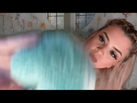 ASMR sleepover ✨ hair brushing, skincare, reading, light chewing,nail filing