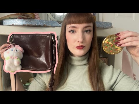 ASMR what’s in my bag - vintage items 🎀✨