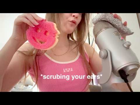 ASMR Cleaning your Ears /w Sponges 🧽 🫧