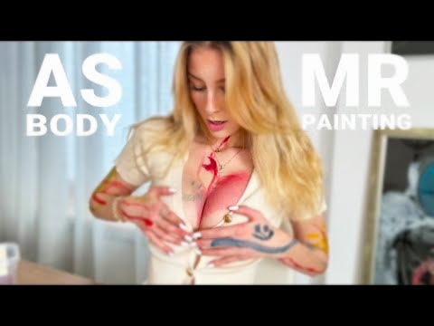 ASMR Body painting Lesson 🎨
