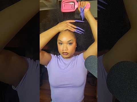 ASMR Hairbrushing and Styling 😳🫣 #shorts