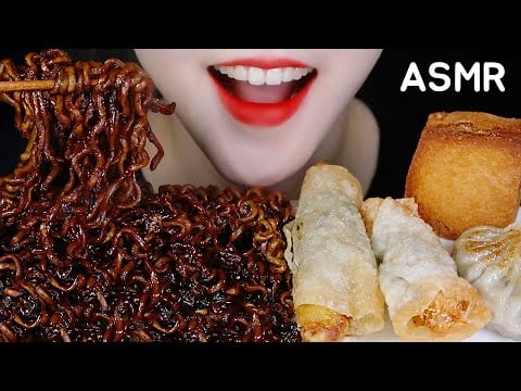 JJAJANGMYEON ASMR JJAJANG RAMEN ASMR BLACK BEAN NOODLE MUKBANG NO TALKING