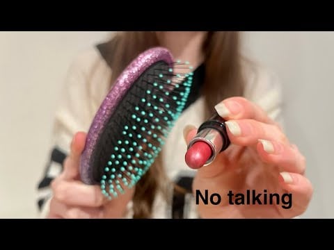 ASMR Doing your hair + makeup! Hair brushing | Actual camera touching | lofi | hair combing 