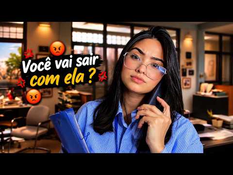 ASMR:SUA COLEGA DE TRABALHO É CIUMENTA COM VOCÊ! 😒💢