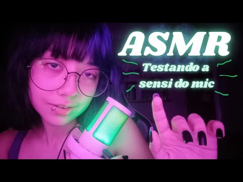 ASMR TESTANDO A SENSI DO MICROFONE COM VOCÊ (vários sons de boca) 👄🎙️